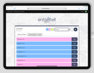 Die Schülerliste von entzettelt