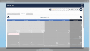 Bild vom geöffneten Gruppenkalender in der entzettelt App