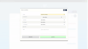 Bild des Formulars, das dazu dient, neue Notizen in der entzettelt App anzulegen